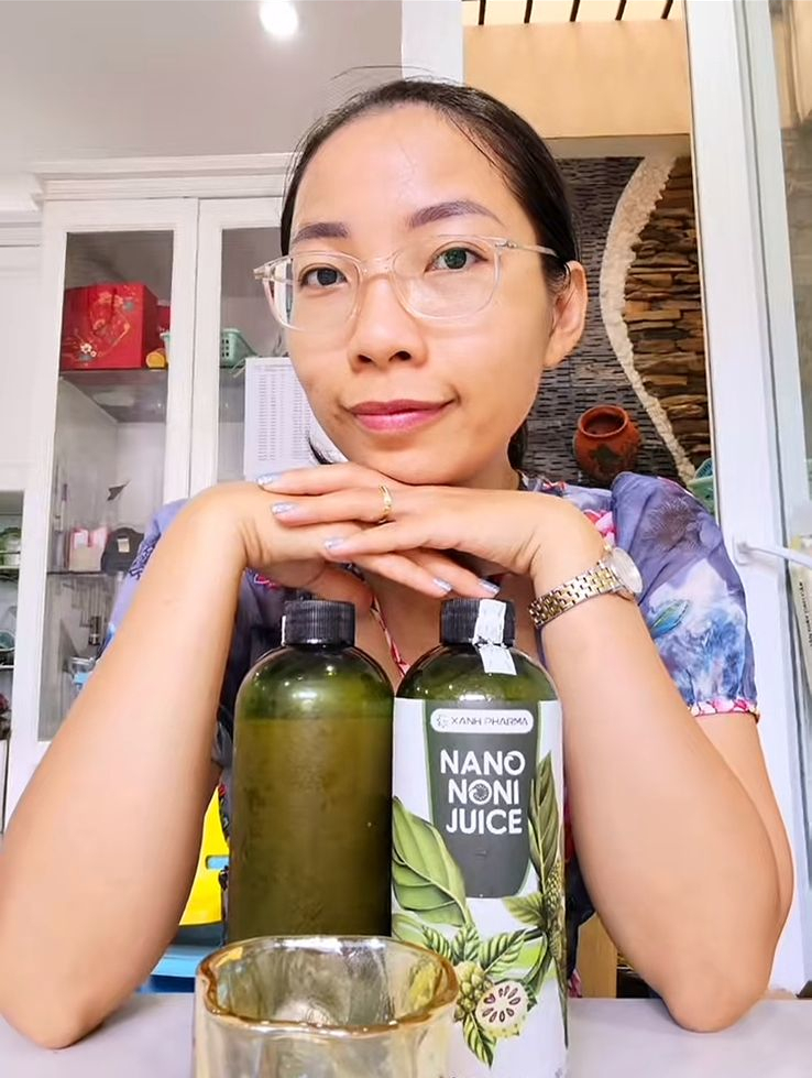 Jenny with Nano Noni Juice